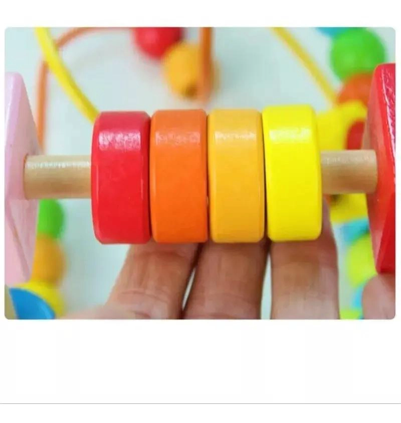 LABERINTO DIDACTICO DE MADERA MULTICOLOR PARA NIÑOS - 7