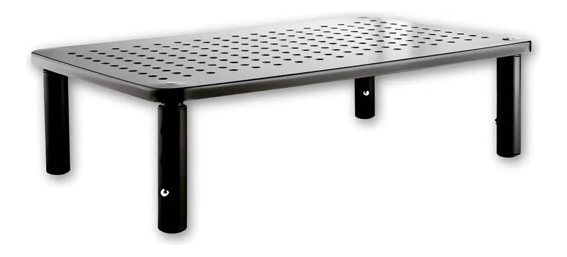 BASE AJUSTABLE PARA MONITOR DE ALUMINIO NEGRO ERGONOMIA - 1