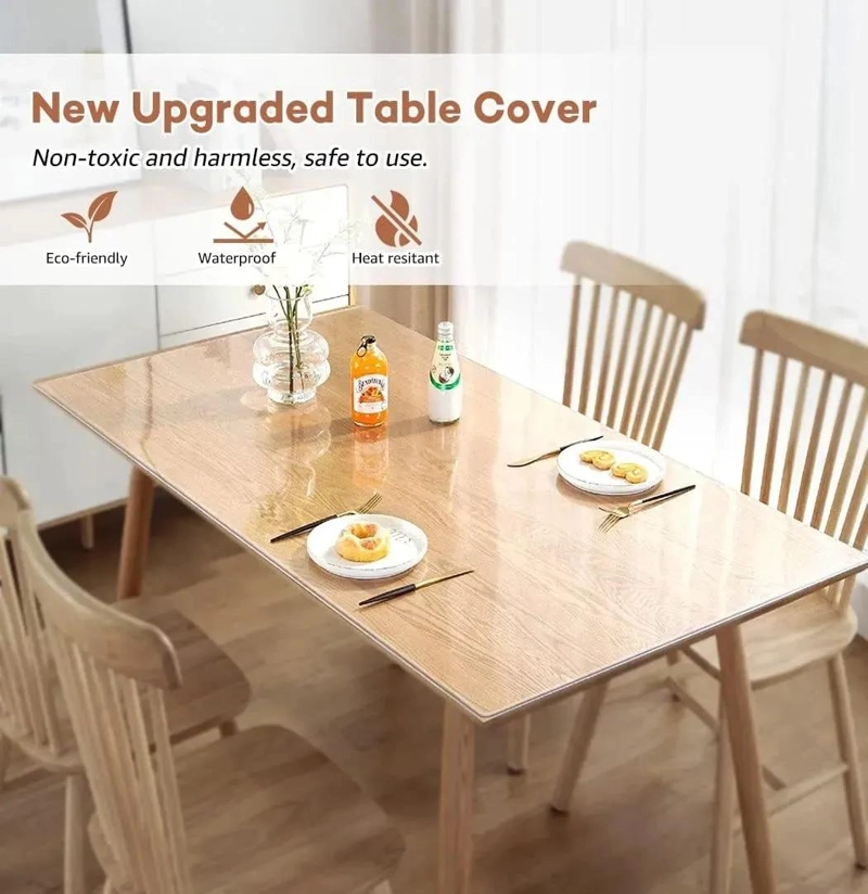 PROTECTOR DE MESA TRANSPARENTE DE PVC 90X160 CM GROSOR 0.2 MM - 2