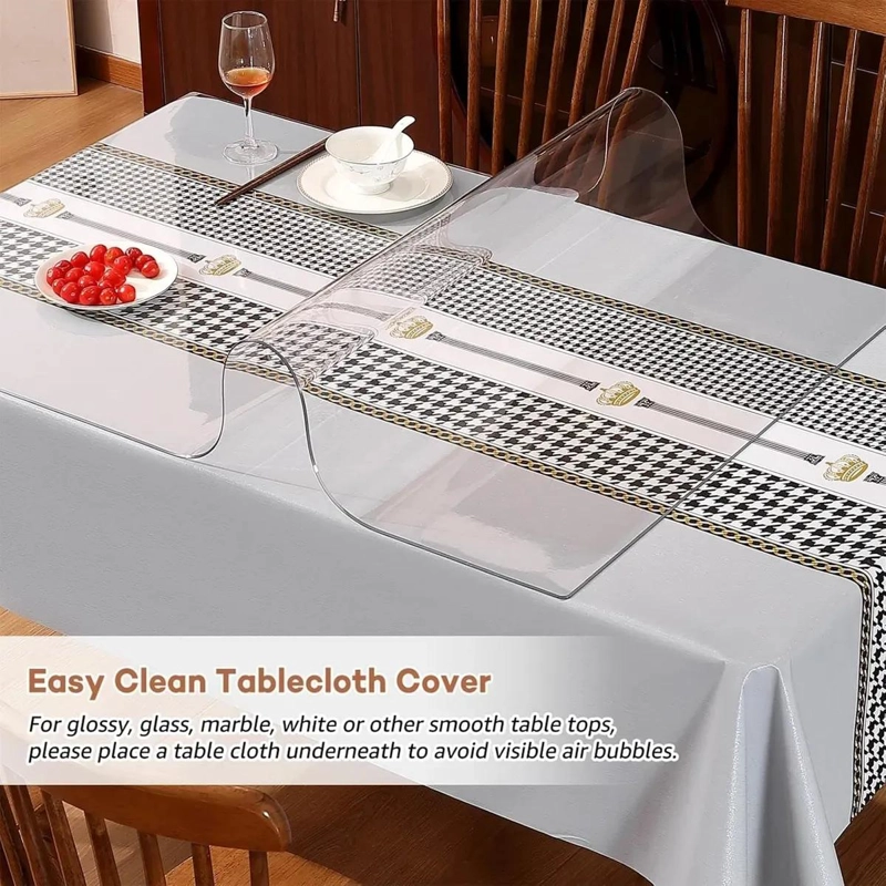 PROTECTOR DE MESA TRANSPARENTE DE PVC 90X160 CM GROSOR 0.2 MM - 6