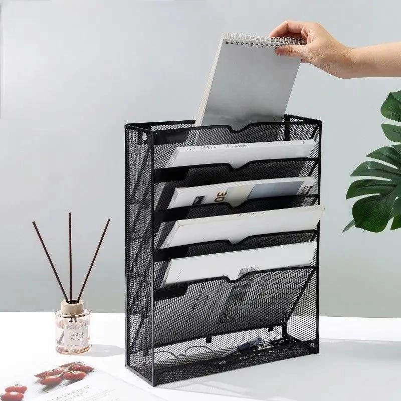 ORGANIZADOR DE ESCRITORIO METALICO CON 5 COMPARTIMENTOS - 2