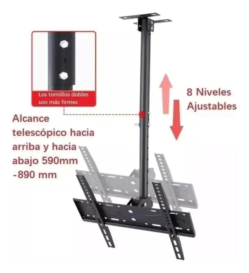 SOPORTE DE TV DE TECHO PARA PANTALLAS DE 42 A 80 PULGADAS - 3