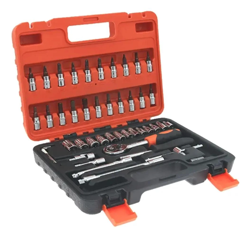 KIT DE HERRAMIENTAS 46 PIEZAS CON LLAVES Y DADOS - 6