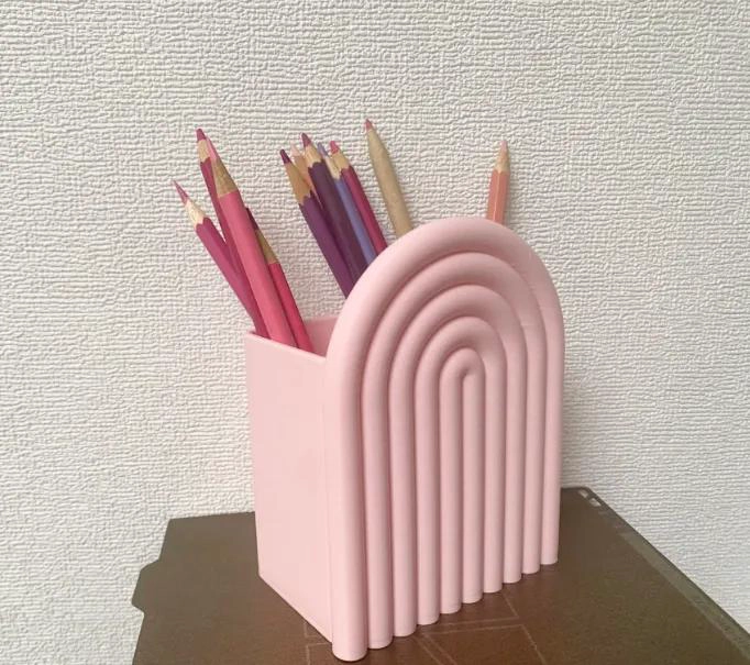 ORGANIZADOR DE ESCRITORIO MODERNO EN COLOR ROSA - 2
