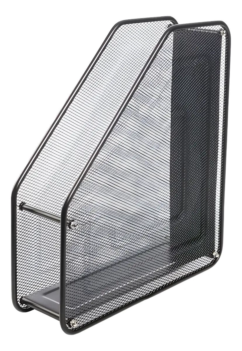 ORGANIZADOR METALICO NEGRO PARA ESCRITORIO CON COMPARTIMENTO UNICO - 1