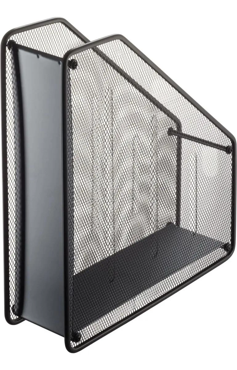 ORGANIZADOR METALICO NEGRO PARA ESCRITORIO CON COMPARTIMENTO UNICO - 2