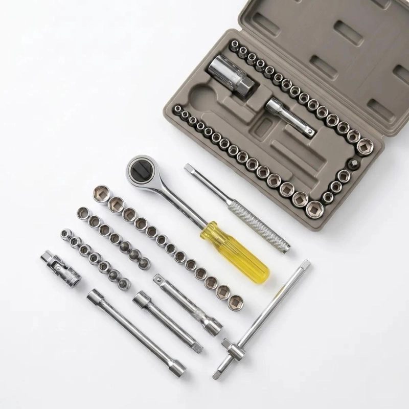 SET DE 40 PIEZAS DE DADOS Y HERRAMIENTAS MANUALES - 2