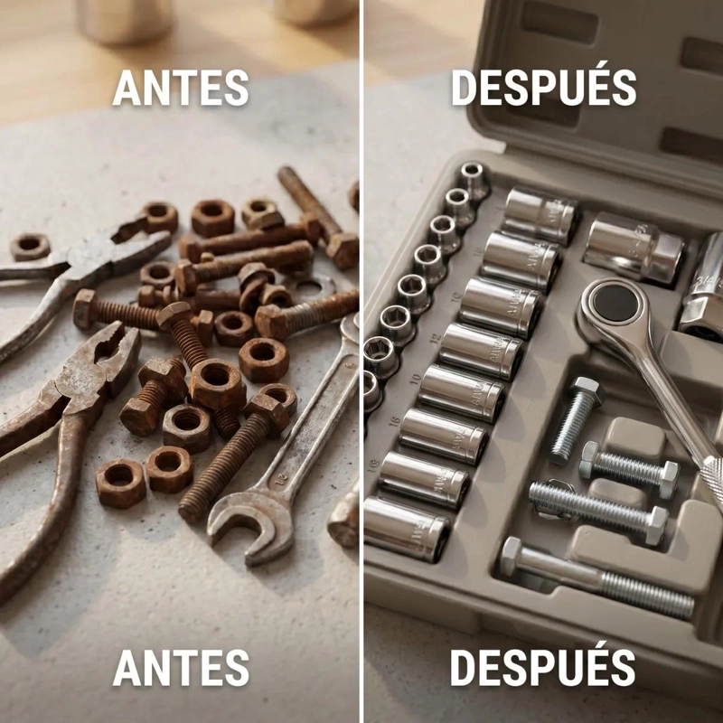 SET DE 40 PIEZAS DE DADOS Y HERRAMIENTAS MANUALES - 6