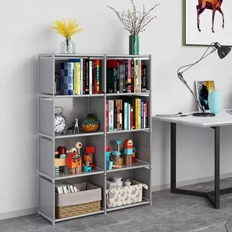 ESTANTE ORGANIZADOR DE LIBROS Y ACCESORIOS CON 8 CUBOS - 6
