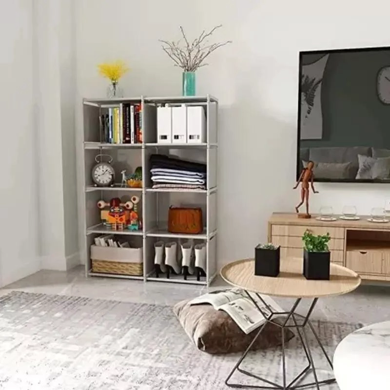 ESTANTE ORGANIZADOR DE LIBROS Y ACCESORIOS CON 8 CUBOS - 7