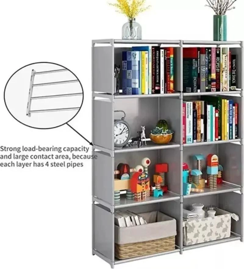 ESTANTE ORGANIZADOR DE LIBROS Y ACCESORIOS CON 8 CUBOS - 8