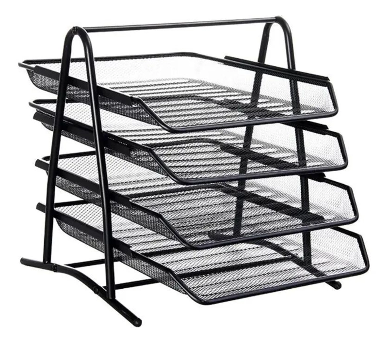 BANDEJA METALICA DE 4 NIVELES PARA ORGANIZAR DOCUMENTOS - 3