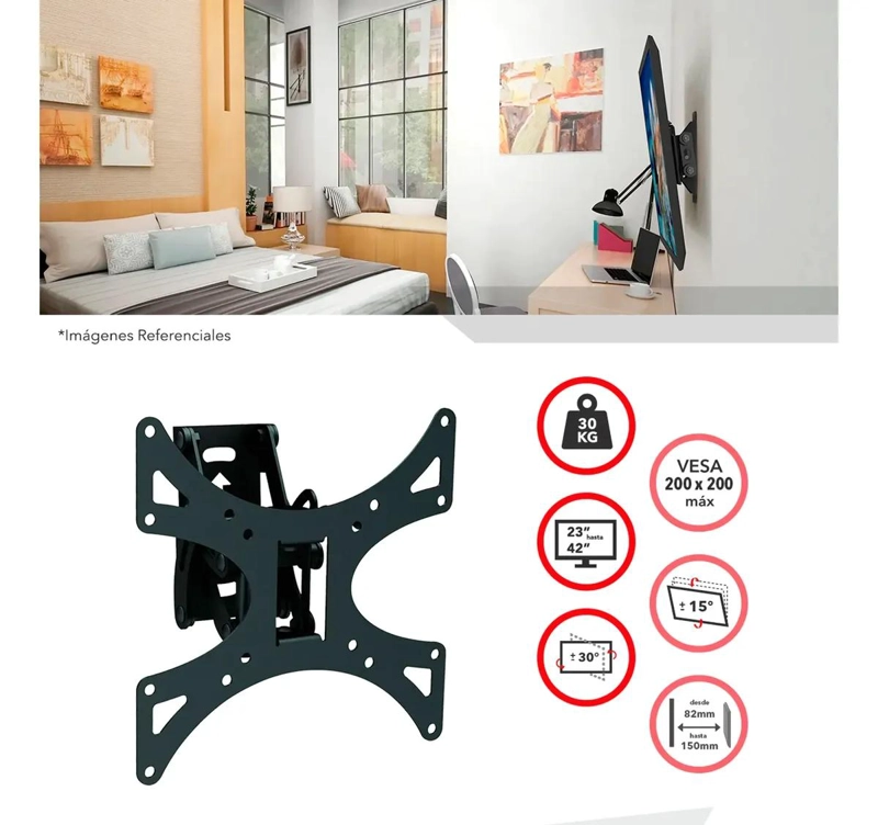 SOPORTE UNIVERSAL PARA TV LED LCD DE 23 A 42 PULGADAS - 5