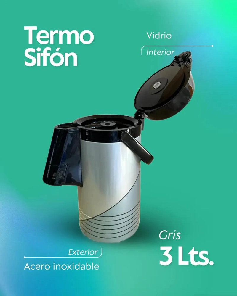 TERMO SIFON 3 LITROS IDEAL PARA BEBIDAS CALIENTES Y FRIAS - 2
