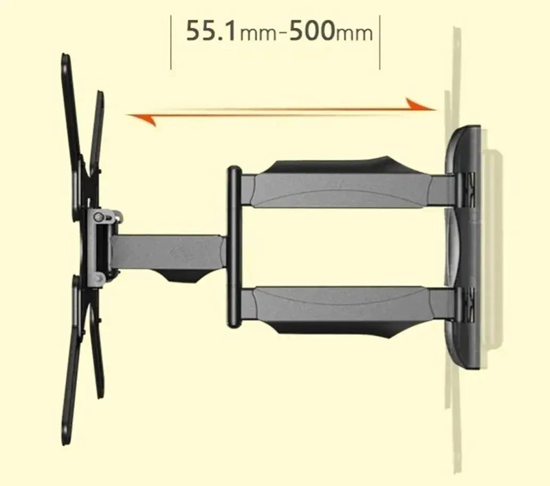 SOPORTE DE TV CON BRAZO MOVIL PARA PANTALLAS DE 32 A 55 PULGADAS - 4