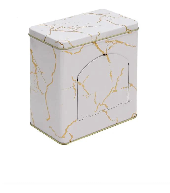 LATA ORGANIZADORA DECORATIVA BLANCA CON TAPA Y APERTURA - 2