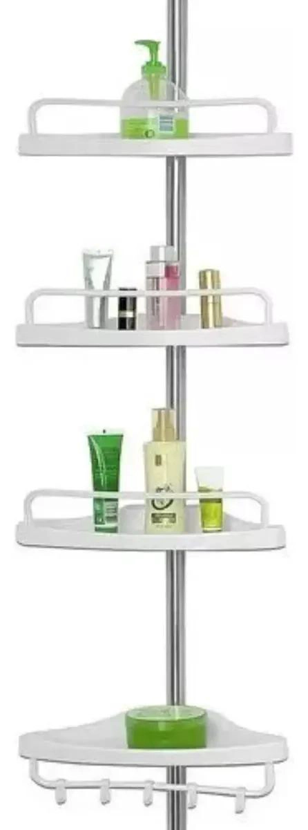 ORGANIZADOR ESQUINERO DUCHA BAÑO MULTIUSO CON 4 REPISAS AJUSTABLES - 2