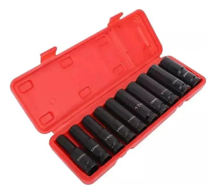 SET DE DADOS DE IMPACTO 10 PIEZAS 8 A 24 MM PARA HERRAMIENTAS - 2