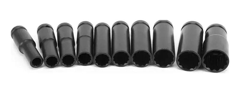 SET DE DADOS DE IMPACTO 10 PIEZAS 8 A 24 MM PARA HERRAMIENTAS - 6