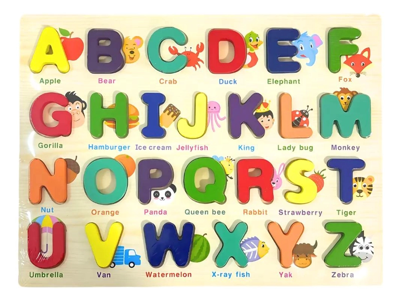 TABLERO EDUCATIVO DE LETRAS Y NUMEROS EN MADERA PARA NIÑOS - 3