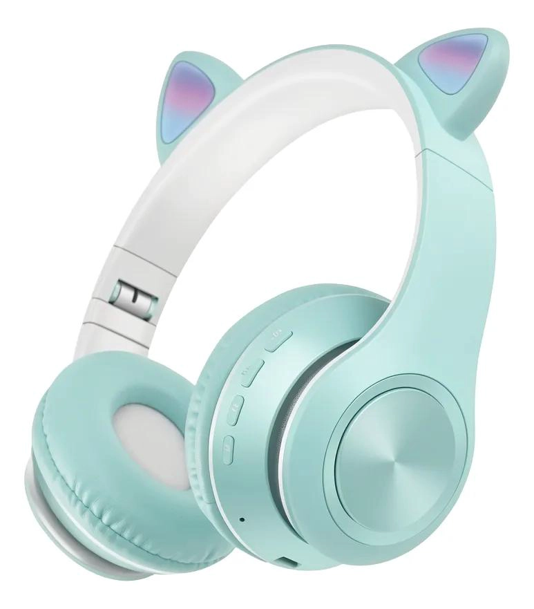 AUDIFONOS BLUETOOTH 5.0 CON LUCES LED Y DISEÑO DE GATO - 1