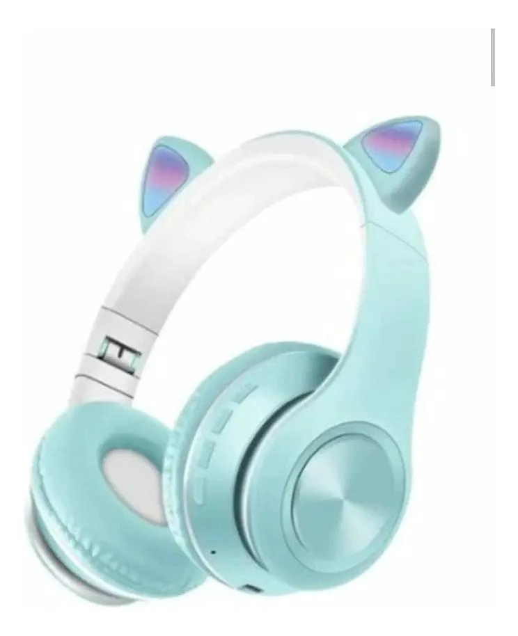 AUDIFONOS BLUETOOTH 5.0 CON LUCES LED Y DISEÑO DE GATO - 2