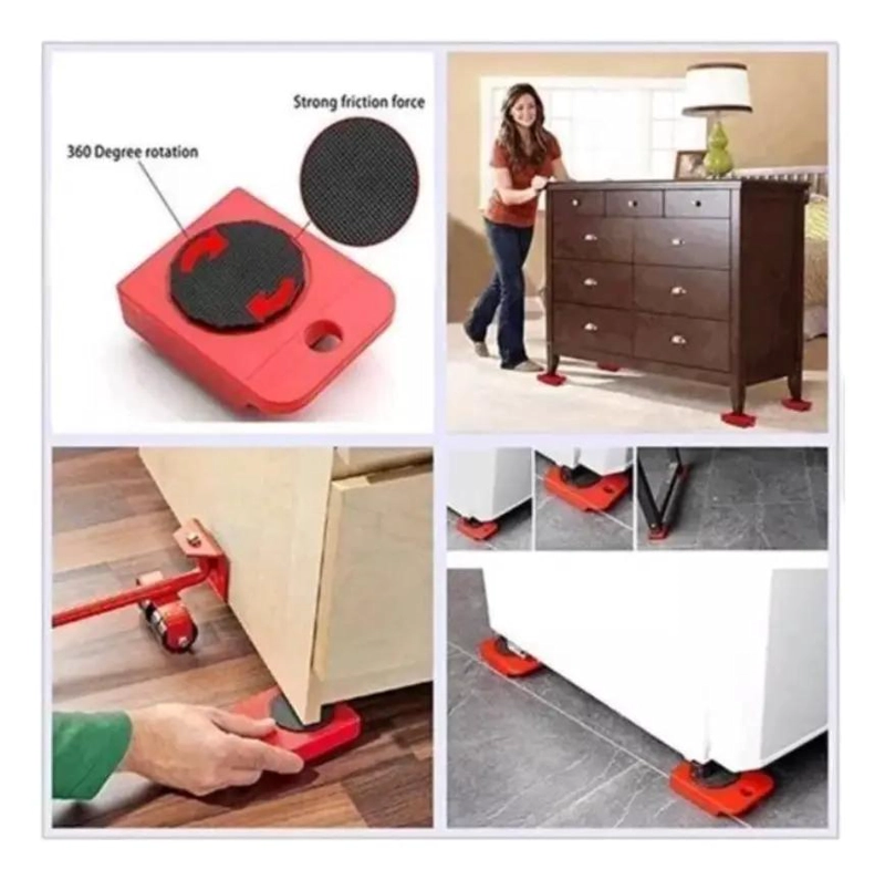 SET DE HERRAMIENTAS PARA MOVER MUEBLES PESADOS CON RUEDAS - 4