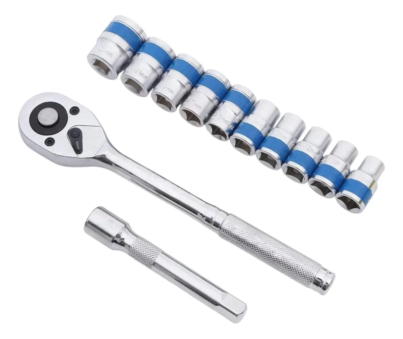 SET DE HERRAMIENTAS CON DADOS Y LLAVE CHICHARRA DE 12 PIEZAS - 1