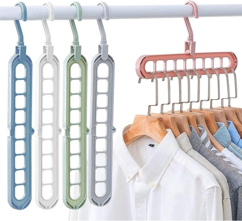 SET DE 10 GANCHOS ORGANIZADORES PARA CLOSET CON DISEÑO PRACTICO - 1