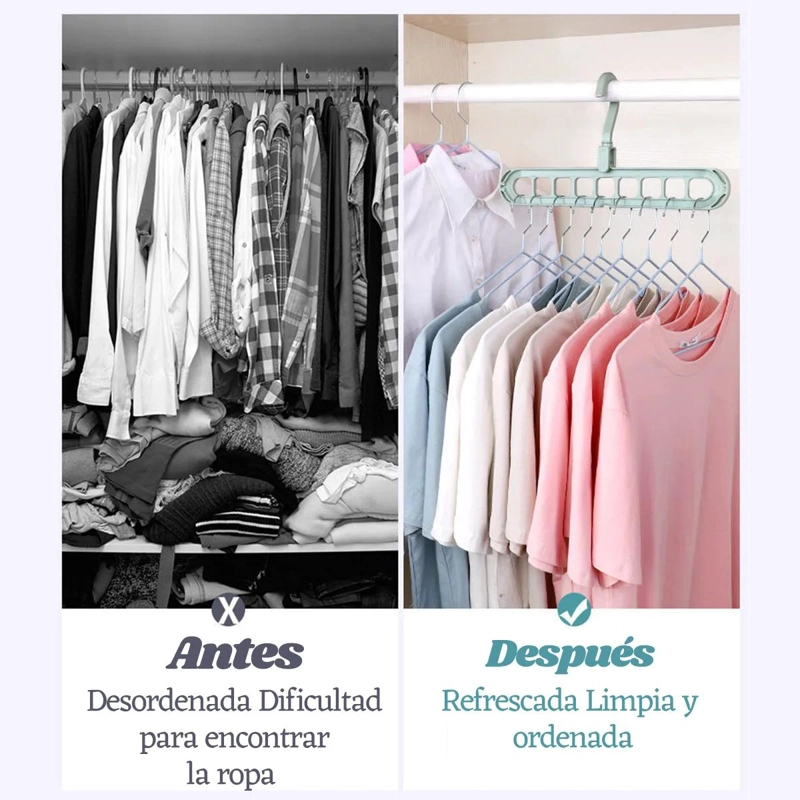 SET DE 10 GANCHOS ORGANIZADORES PARA CLOSET CON DISEÑO PRACTICO - 3