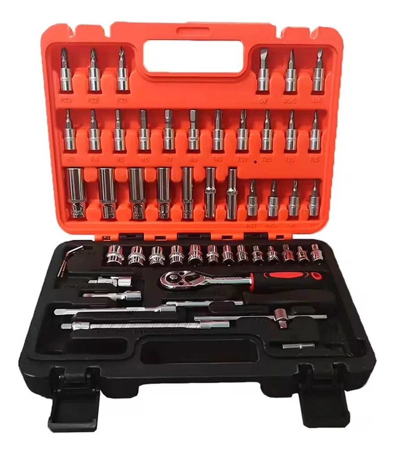 SET DE DADOS Y LLAVES TORX 53 PIEZAS - 6