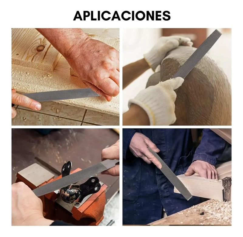 LIMA DE ACERO 20 CM PARA MADERAS Y METALES - 4