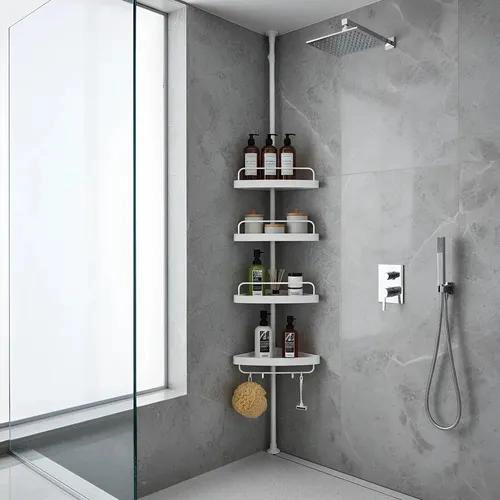 ORGANIZADOR ESQUINERO DUCHA BAÑO MULTIUSO 4 ESTANTES AJUSTABLE - 3