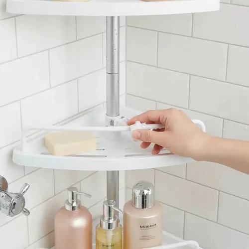 ORGANIZADOR ESQUINERO DUCHA BAÑO MULTIUSO 4 ESTANTES AJUSTABLE - 6