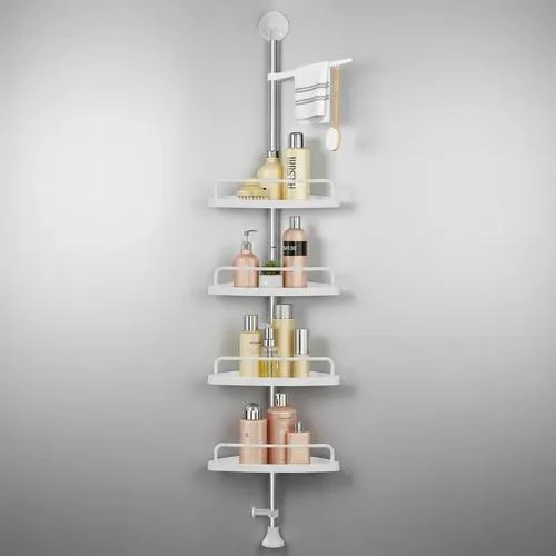 ORGANIZADOR ESQUINERO DUCHA BAÑO MULTIUSO 4 ESTANTES AJUSTABLE - 7