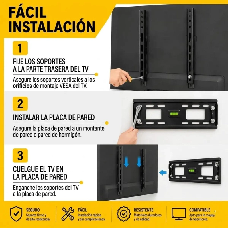 SOPORTE TV INCLINABLE 32-70 PULGADAS Y ANTENA DIGITAL MAGNE TICA - 8