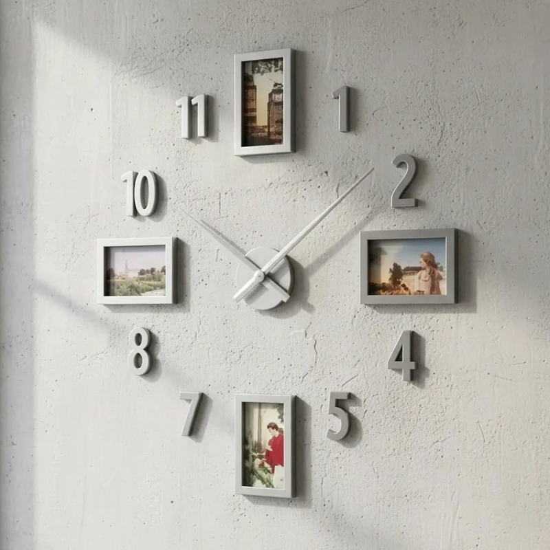 RELOJ DE PARED ESTILO VINTAGE 70 CM COLOR AMARILLO - 2