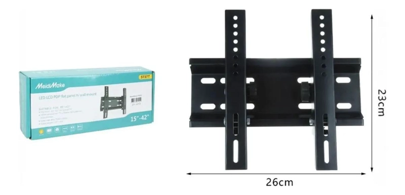 SOPORTE FIJO PARA TV DE 15 A 42 PULGADAS COLOR NEGRO - 3