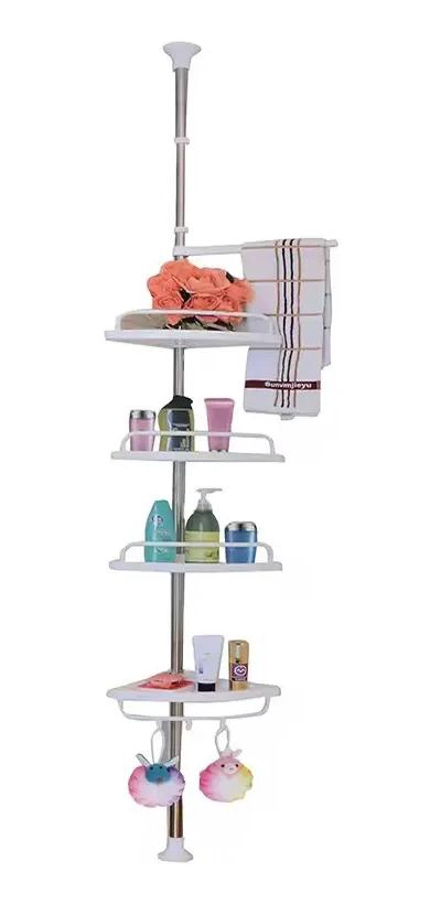 ORGANIZADOR DE BAÑO ESQUINERO CON 4 REPISAS AJUSTABLES - 1