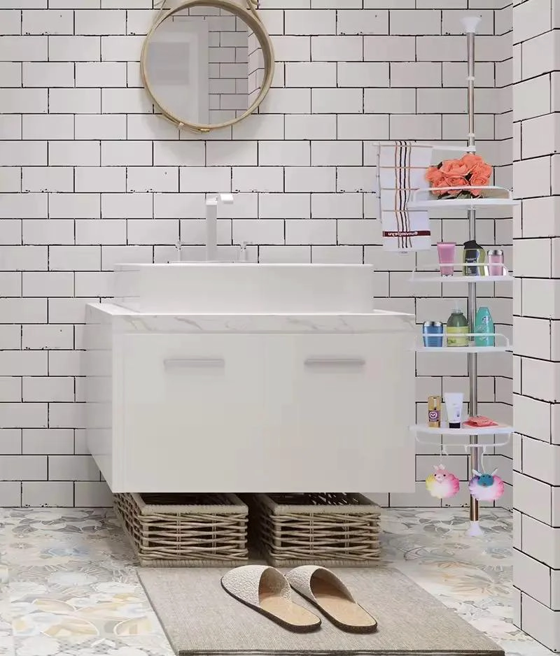 ORGANIZADOR DE BAÑO ESQUINERO CON 4 REPISAS AJUSTABLES - 5