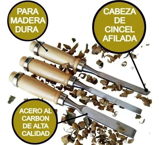 SET DE 12 GUBIAS PARA TALLAR MADERA - 5
