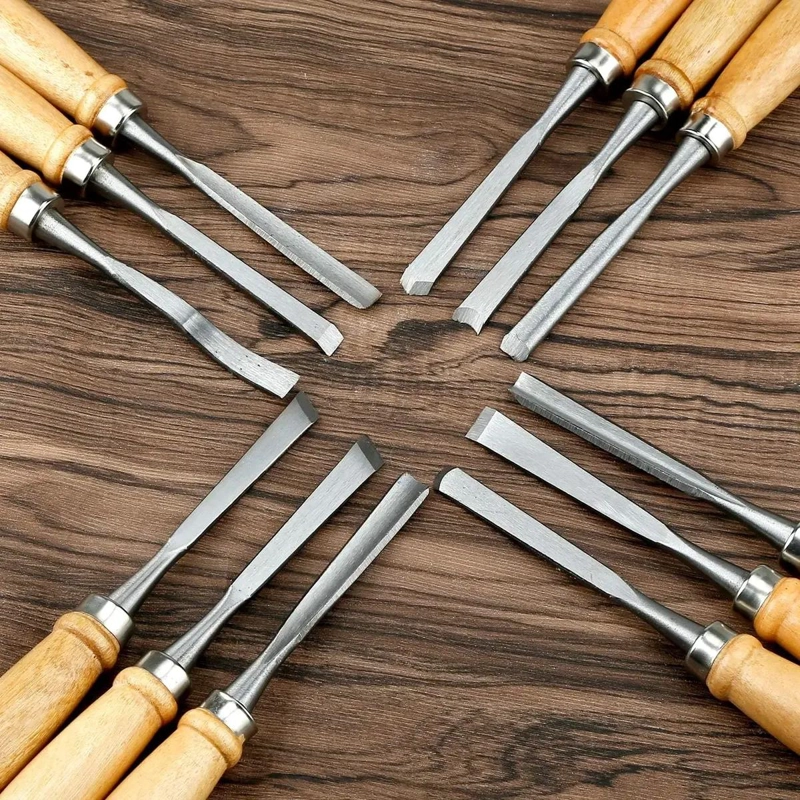 SET DE 12 GUBIAS PARA TALLAR MADERA - 7