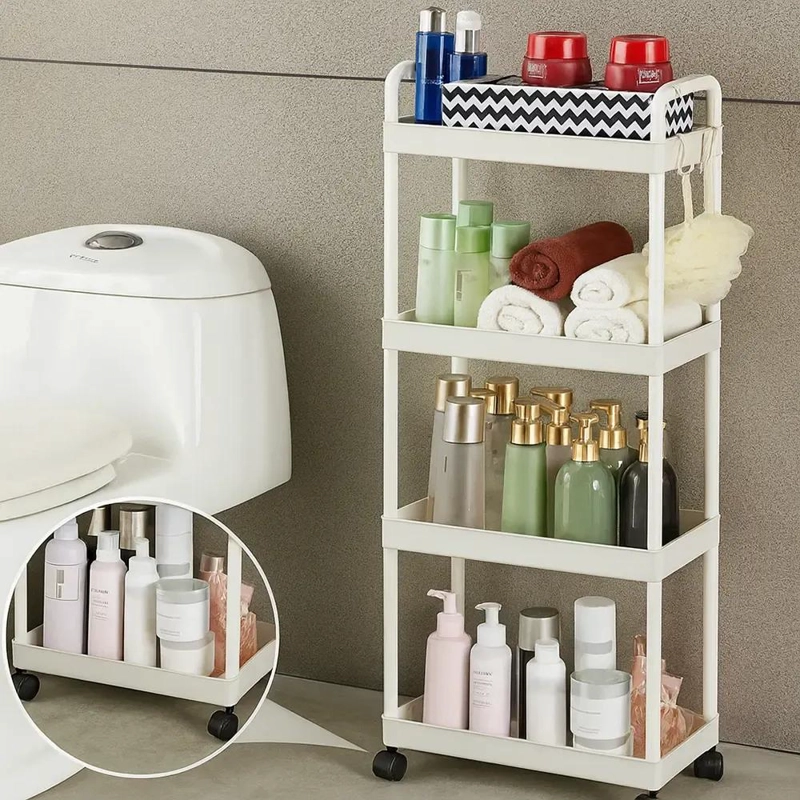 CARRO ORGANIZADOR MULTIUSOS 4 NIVELES CON RUEDAS PARA HOGAR - 3