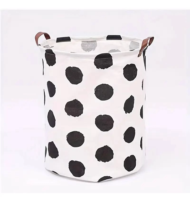 CANASTO ORGANIZADOR BLANCO Y NEGRO PARA BAÑO Y HOGAR - 1