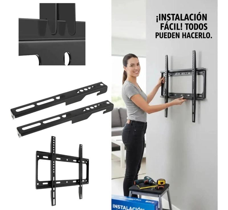 SOPORTE DE PARED PARA TV DE 40 A 80 PULGADAS CON ALTA RESISTENCIA - 7