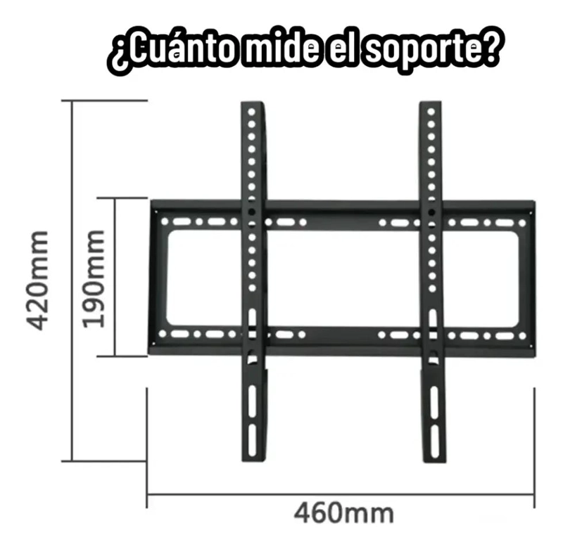 SOPORTE DE PARED PARA TV DE 40 A 80 PULGADAS CON ALTA RESISTENCIA - 8