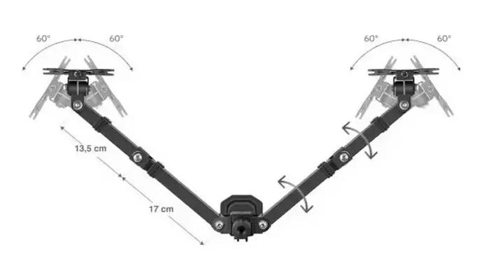 SOPORTE DOBLE ARTICULADO PARA MONITORES DE 15 A 30 PULGADAS - 2