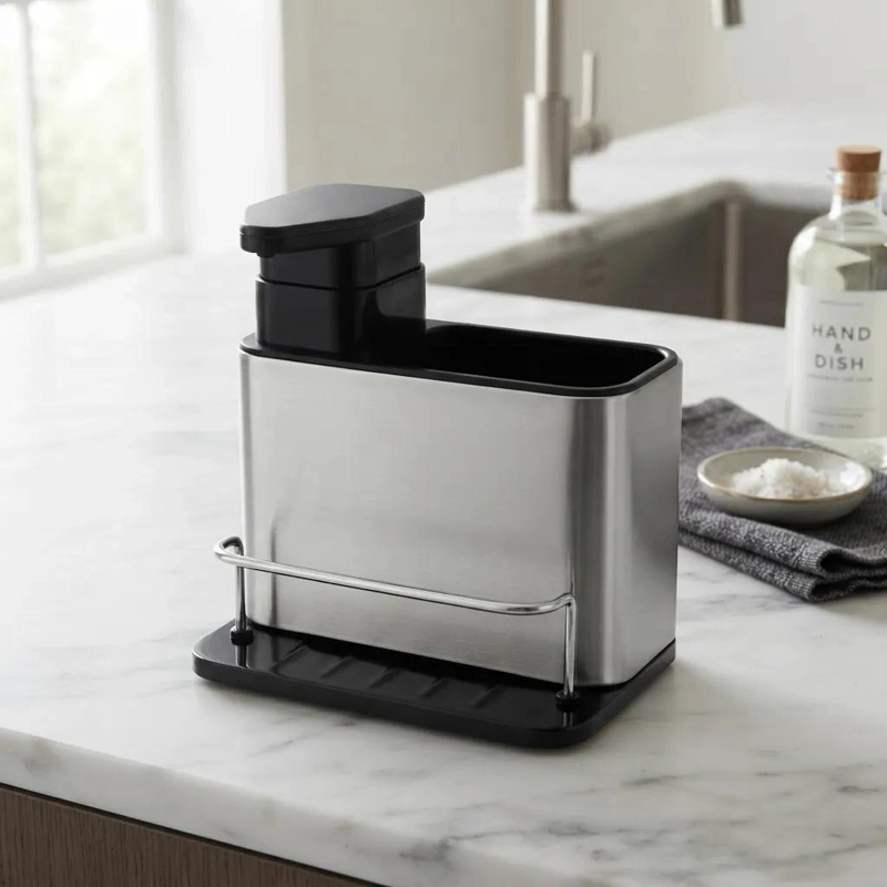 ORGANIZADOR MULTIFUNCIONAL DE COCINA CON DISPENSADOR DE JABON - 1