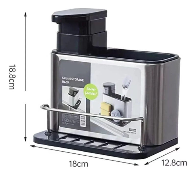 ORGANIZADOR MULTIFUNCIONAL DE COCINA CON DISPENSADOR DE JABON - 4