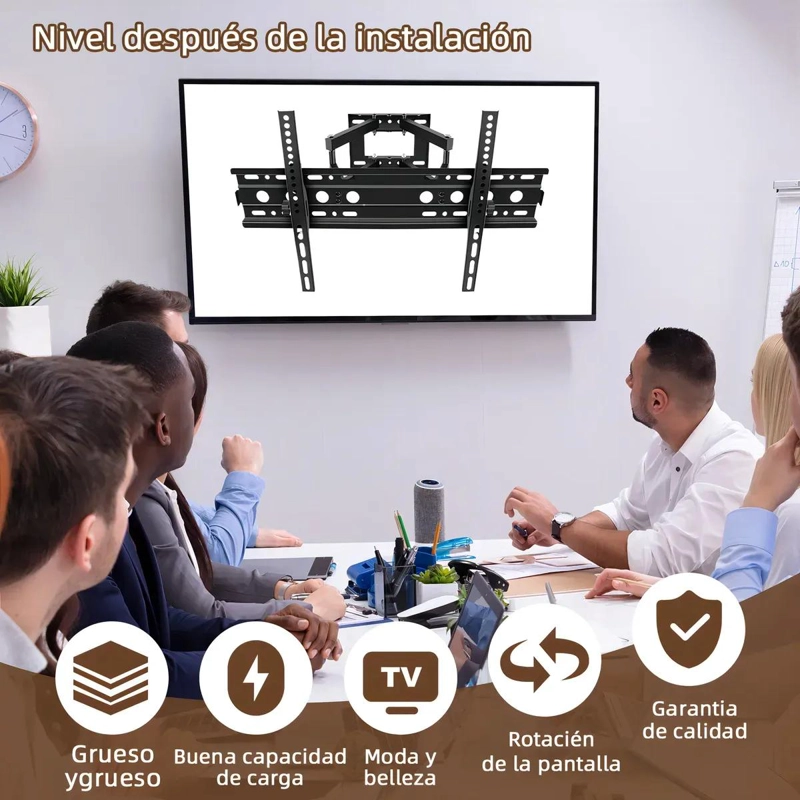 SOPORTE DE TV DOBLE BRAZO AJUSTABLE PARA PANTALLAS DE 32 A 70 PULGADAS - 4